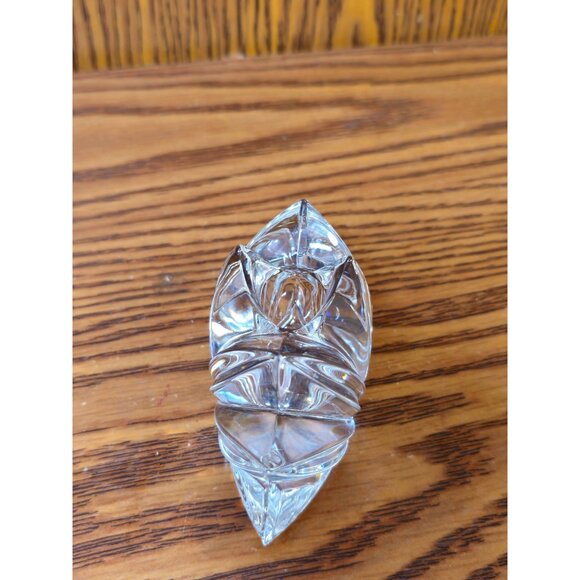 Vintage Clear Crystal Lotus Flower Candle Holder - Picture 4 of 9